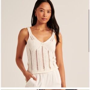 Abercrombie Crochet V Neck Tank Top